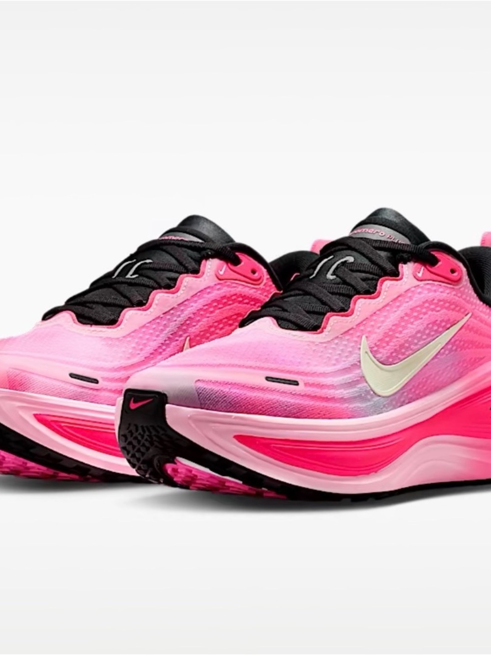 Nike Women’s ZoomX Pink Gradient Athletic Running Shoes with Silver Swoosh